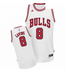 Mens Adidas Chicago Bulls 8 Zach LaVine Swingman White Home NBA Jersey