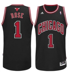 Mens Adidas Chicago Bulls Derrick Rose Authentic Black Alternate NBA Jersey