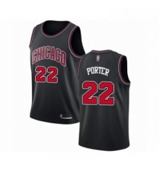 Mens Chicago Bulls 22 Otto Porter Authentic Black Basketball Jersey Statement Edition 