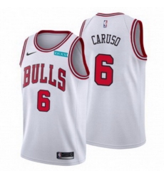 Men's Chicago Bulls #6 Alex Caruso White Edition Swingman Stitched Basketball Jersey
