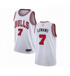 Mens Chicago Bulls 7 Timothe Luwawu Authentic White Basketball Jersey Association Edition 