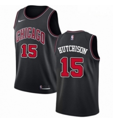 Mens Nike Chicago Bulls 15 Chandler Hutchison Authentic Black NBA Jersey Statement Edition 