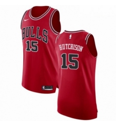 Mens Nike Chicago Bulls 15 Chandler Hutchison Authentic Red NBA Jersey Icon Edition 