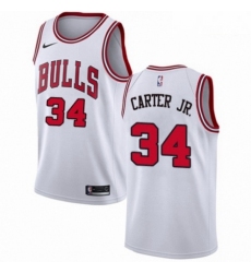 Mens Nike Chicago Bulls 34 Wendell Carter Jr Authentic White NBA Jersey Association Edition 