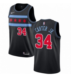 Mens Nike Chicago Bulls 34 Wendell Carter Jr Swingman Black NBA Jersey City Edition 