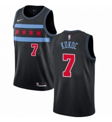 Mens Nike Chicago Bulls 7 Toni Kukoc Swingman Black NBA Jersey City Edition