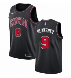 Mens Nike Chicago Bulls 9 Antonio Blakeney Swingman Black NBA Jersey Statement Edition 