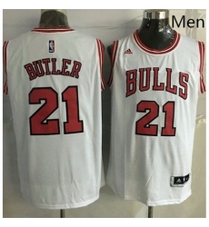 Revolution 30 Bulls 21 Jimmy Butler White Stitched NBA Jersey