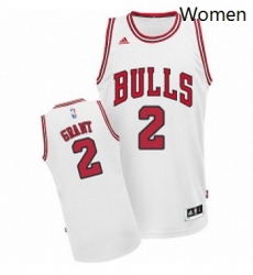 Womens Adidas Chicago Bulls 2 Jerian Grant Swingman White Home NBA Jersey