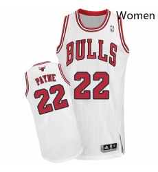 Womens Adidas Chicago Bulls 22 Cameron Payne Authentic White Home NBA Jersey