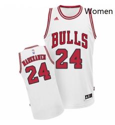 Womens Adidas Chicago Bulls 24 Lauri Markkanen Authentic White Home NBA Jersey
