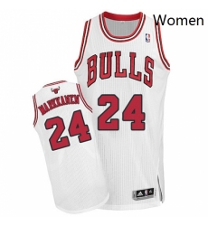 Womens Adidas Chicago Bulls 24 Lauri Markkanen Swingman White Home NBA Jersey
