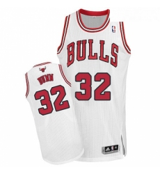 Womens Adidas Chicago Bulls 32 Kris Dunn Authentic White Home NBA Jersey