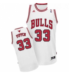 Womens Adidas Chicago Bulls 33 Scottie Pippen Swingman White Home NBA Jersey