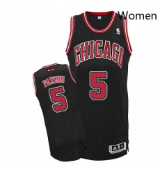 Womens Adidas Chicago Bulls 5 John Paxson Authentic Black Alternate NBA Jersey 