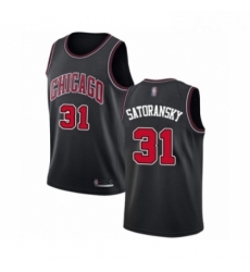 Womens Chicago Bulls 31 Tomas Satoransky Authentic Black Basketball Jersey Statement Edition 