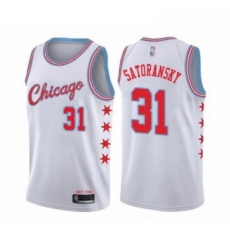 Womens Chicago Bulls 31 Tomas Satoransky Swingman White Basketball Jersey City Edition 