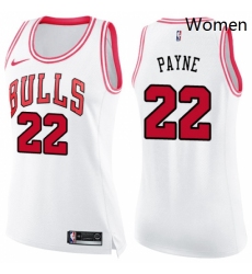 Womens Nike Chicago Bulls 22 Cameron Payne Swingman WhitePink Fashion NBA Jersey