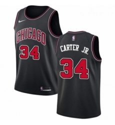 Womens Nike Chicago Bulls 34 Wendell Carter Jr Swingman Black NBA Jersey Statement Edition 