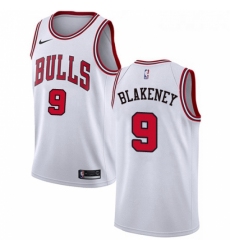 Womens Nike Chicago Bulls 9 Antonio Blakeney Swingman White NBA Jersey Association Edition 