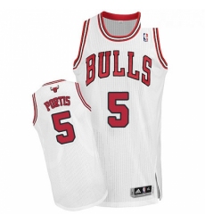 Youth Adidas Chicago Bulls 5 Bobby Portis Authentic White Home NBA Jersey 