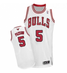 Youth Adidas Chicago Bulls 5 John Paxson Authentic White Home NBA Jersey 