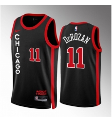 Youth Chicago Bulls 11 Demar Derozan Black 2023 24 City Edition Stitched Basketball Jersey
