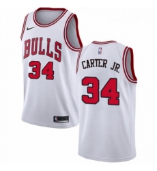 Youth Nike Chicago Bulls 34 Wendell Carter Jr Swingman White NBA Jersey Association Edition 