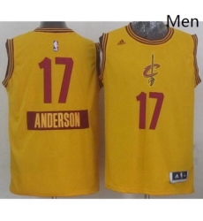 Cavaliers 17 Anderson Varejao Yellow 2014 15 Christmas Day Stitched NBA Jersey 
