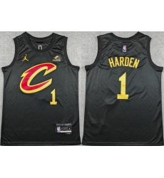 Men Cleveland Cavaliers 1 James Harden Black 2026 Statement Edition Stitched Jersey Men Cleveland Cavaliers 1 James Harden Black 2026 Statement Edition Stitched Jersey