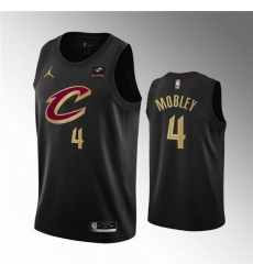 Men Cleveland Cavaliers 4 Evan Mobley Black Statement Edition Stitched Basketball Jersey