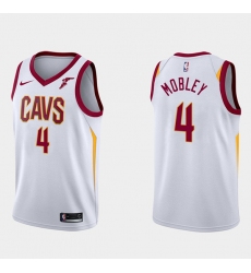 Men Cleveland Cavaliers 4 Evan Mobley White Association Edition Stitched Basketball Jersey