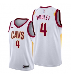 Men Cleveland Cavaliers 4 Evan Mobley White Jersey