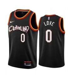 Men Nike Cleveland Cavaliers 0 Kevin Love Black NBA Swingman 2020 21 City Edition Jersey