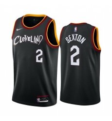 Men Nike Cleveland Cavaliers 2 Collin Sexton Black NBA Swingman 2020 21 City Edition Jersey