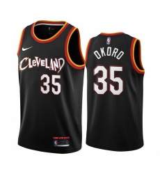 Men Nike Cleveland Cavaliers 35 Isaac Okoro Black NBA Swingman 2020 21 City Edition Jersey