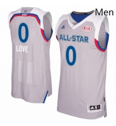 Mens Adidas Cleveland Cavaliers 0 Kevin Love Authentic Gray 2017 All Star NBA Jersey