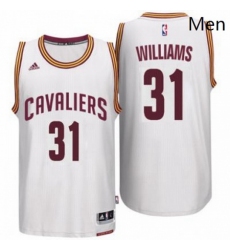 Mens Cleveland Cavaliers 31 Deron Williams adidas White Player Swingman Home Jersey 