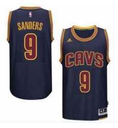 Mens Cleveland Cavaliers 9 Larry Sanders adidas Navy Player Swingman CavFanatic Jersey 