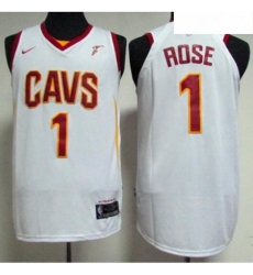 Mens Nike Cleveland Cavaliers 1 Derrick Rose White NBA Swingman Association Edition Jersey 