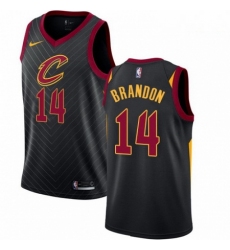 Mens Nike Cleveland Cavaliers 14 Terrell Brandon Swingman Black Alternate NBA Jersey Statement Edition 