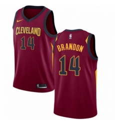 Mens Nike Cleveland Cavaliers 14 Terrell Brandon Swingman Maroon Road NBA Jersey Icon Edition 