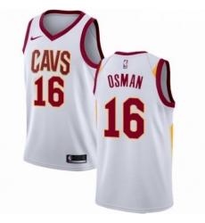 Mens Nike Cleveland Cavaliers 16 Cedi Osman Authentic White NBA Jersey Association Edition 