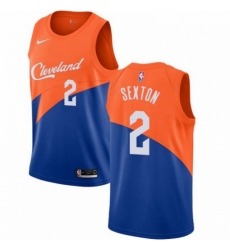 Mens Nike Cleveland Cavaliers 2 Collin Sexton Swingman Blue NBA Jersey City Edition 