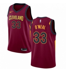 Mens Nike Cleveland Cavaliers 33 Shaquille ONeal Swingman Maroon Road NBA Jersey Icon Edition