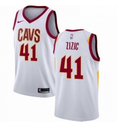 Mens Nike Cleveland Cavaliers 41 Ante Zizic Authentic White NBA Jersey Association Edition 
