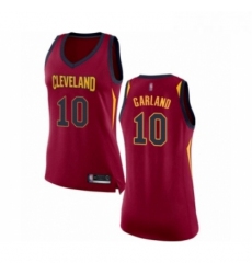 Womens Cleveland Cavaliers 10 Darius Garland Authentic Maroon Basketball Jersey Icon Edition 