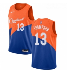 Womens Nike Cleveland Cavaliers 13 Tristan Thompson Swingman Blue NBA Jersey City Edition
