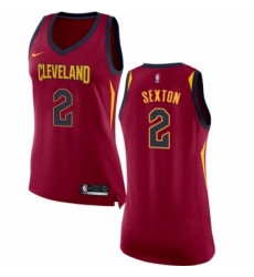 Womens Nike Cleveland Cavaliers 2 Collin Sexton Authentic Maroon NBA Jersey Icon Edition 