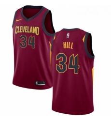 Womens Nike Cleveland Cavaliers 34 Tyrone Hill Swingman Maroon Road NBA Jersey Icon Edition